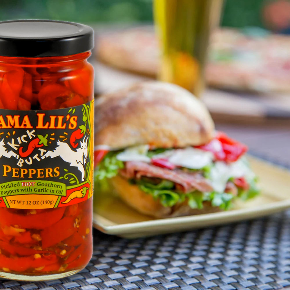 Mama Lil's 12 oz jar offers consistent flavor from Yakima Valley peppers.
