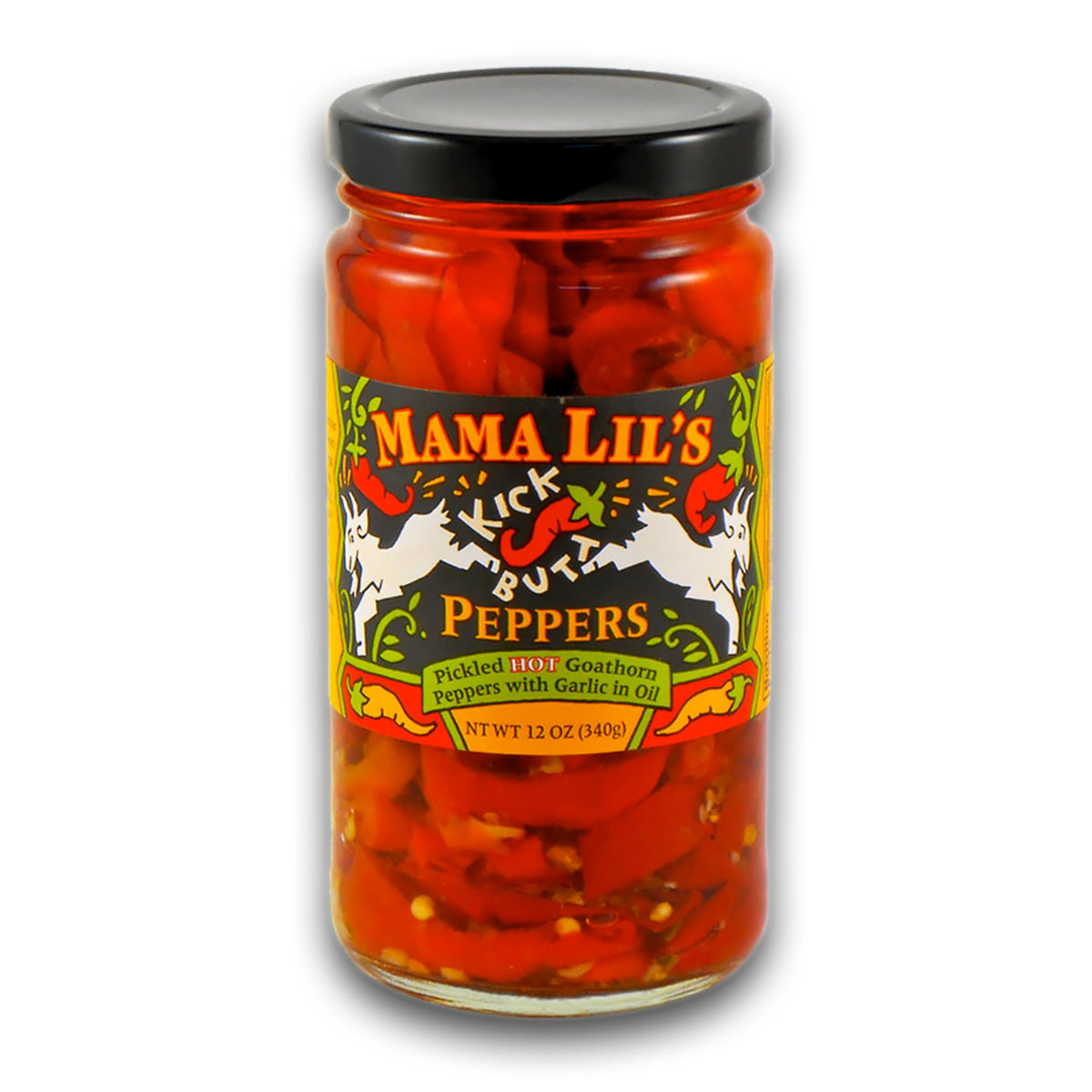 Mama Lil's Kick Butt Goathorn Peppers in oil boost bold flavor on sandwiches.