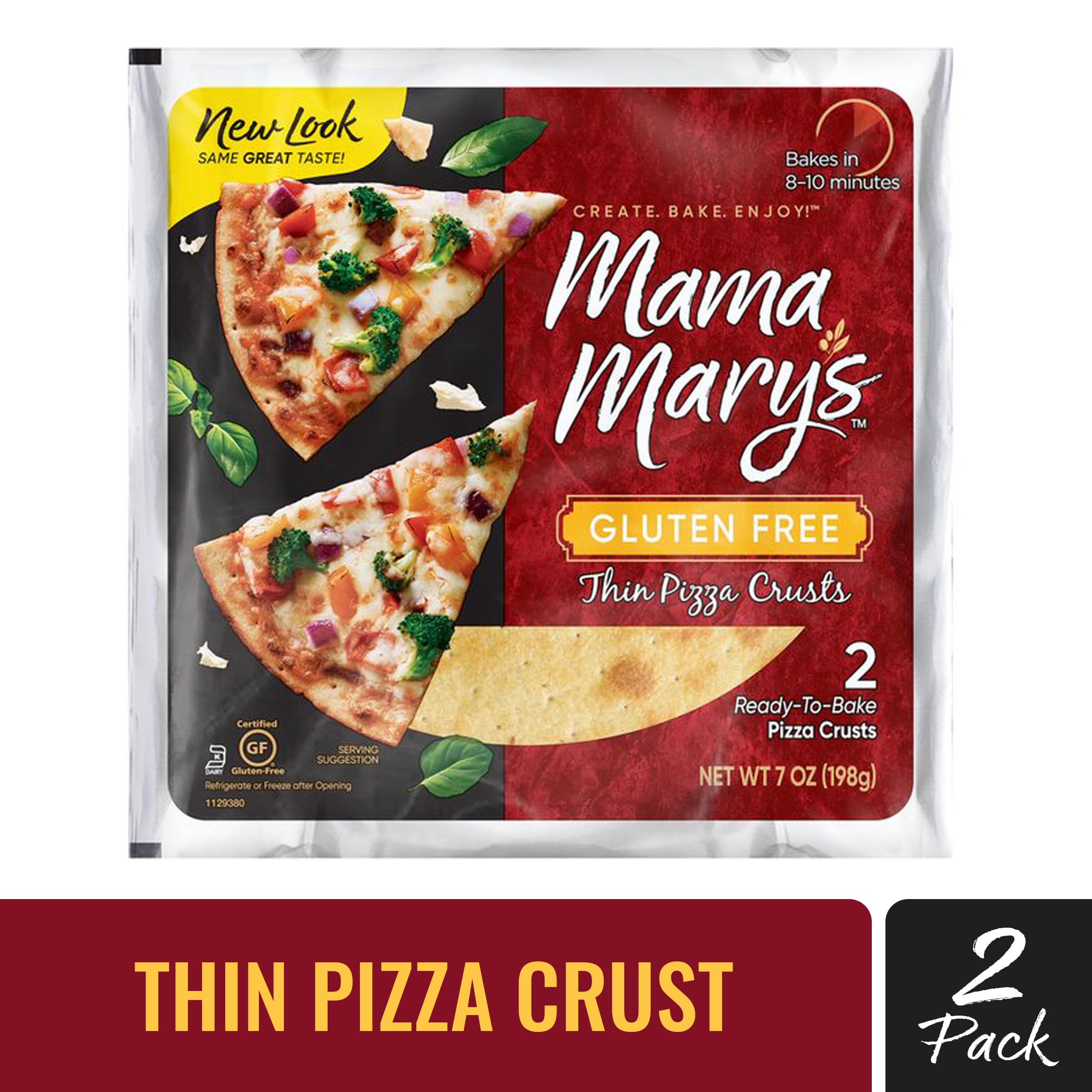 Mama Mary's 7-inch crust package ideal for personal, customizable pizzas.