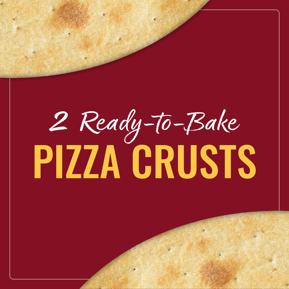 Top view of crust with toppings showcasing family-friendly flavor ideas.