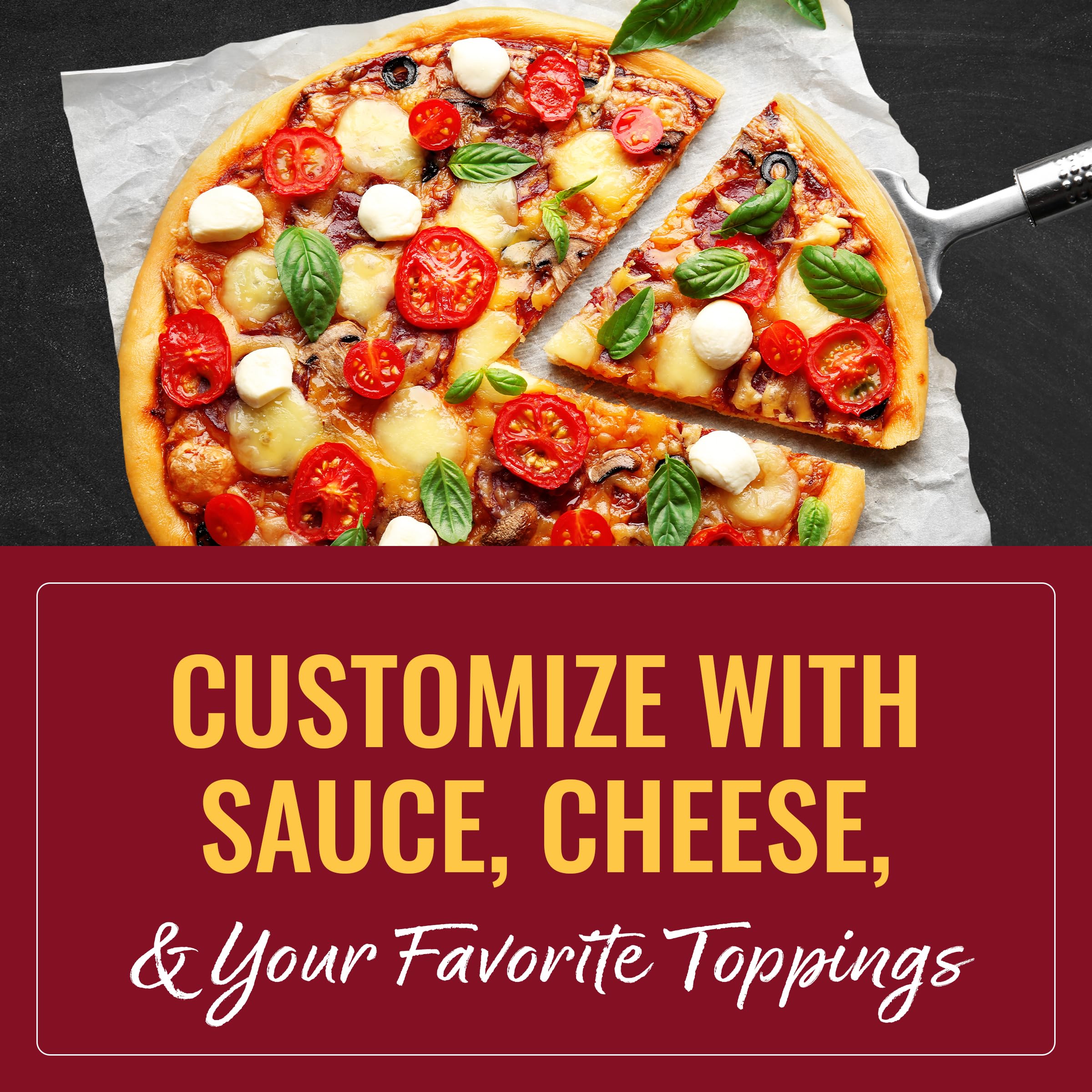 Mama Mary's ready-to-bake crusts simplify weeknight pizza prep.