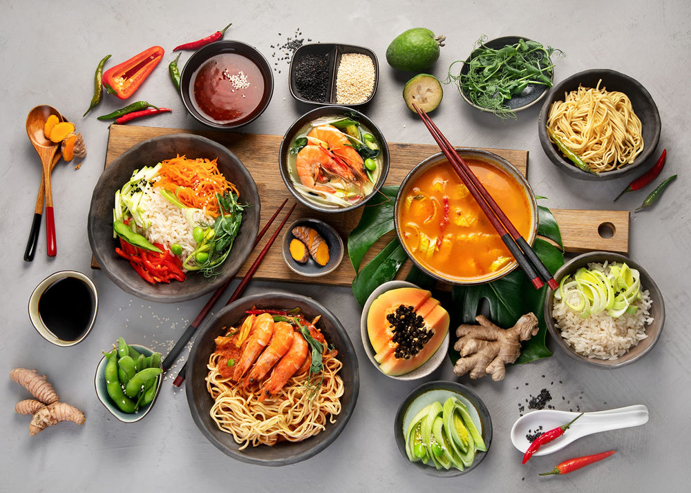 MAMA ramen multipack display for pantry convenience