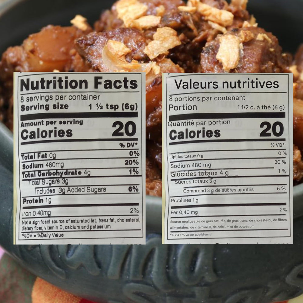 Mama Sita's Adobo pack6 back panel provides usage notes and pantry-friendly storage.