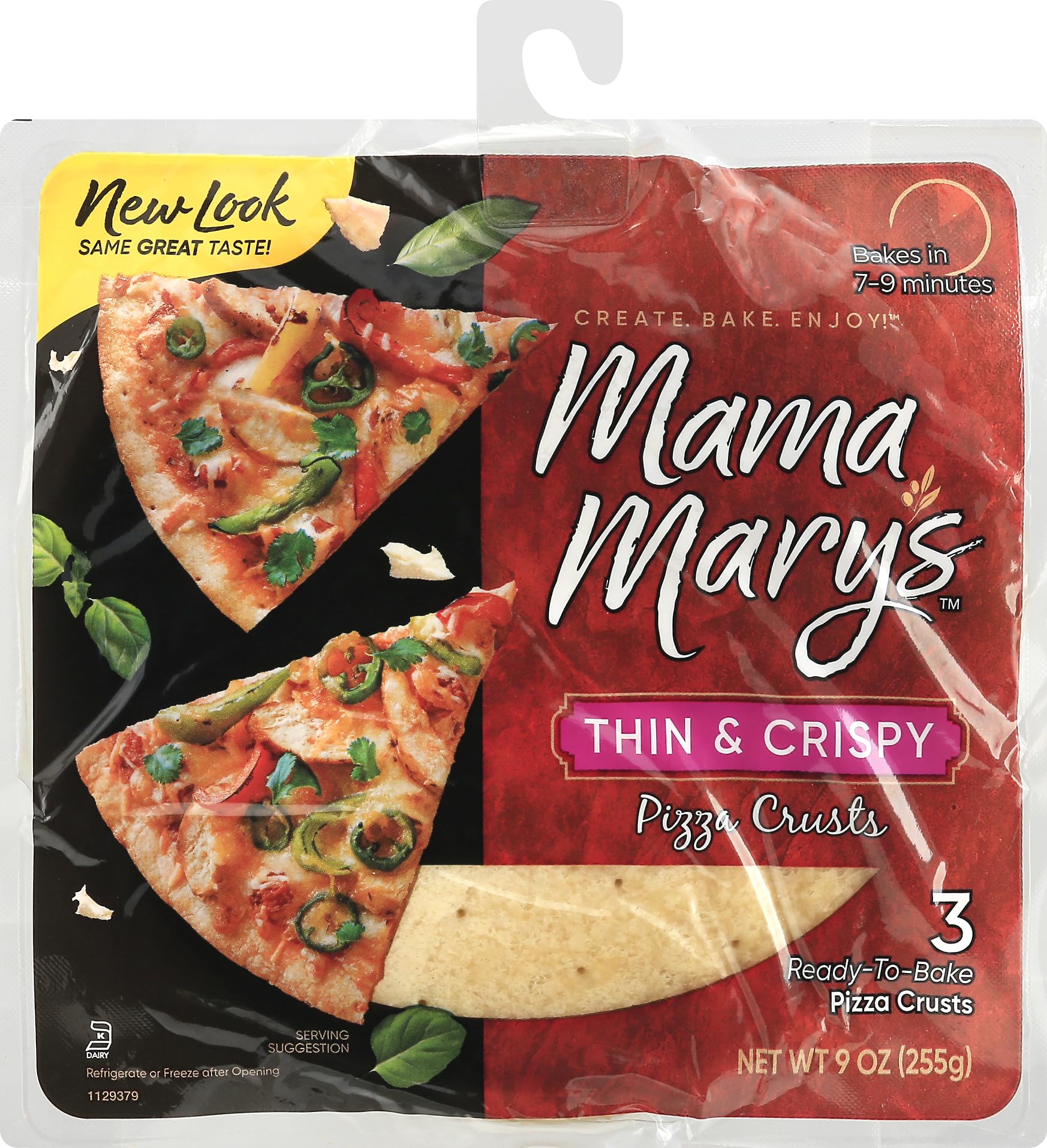 Mama Mary's thin-crispy pizza crusts pack ready for quick weeknight pizzas