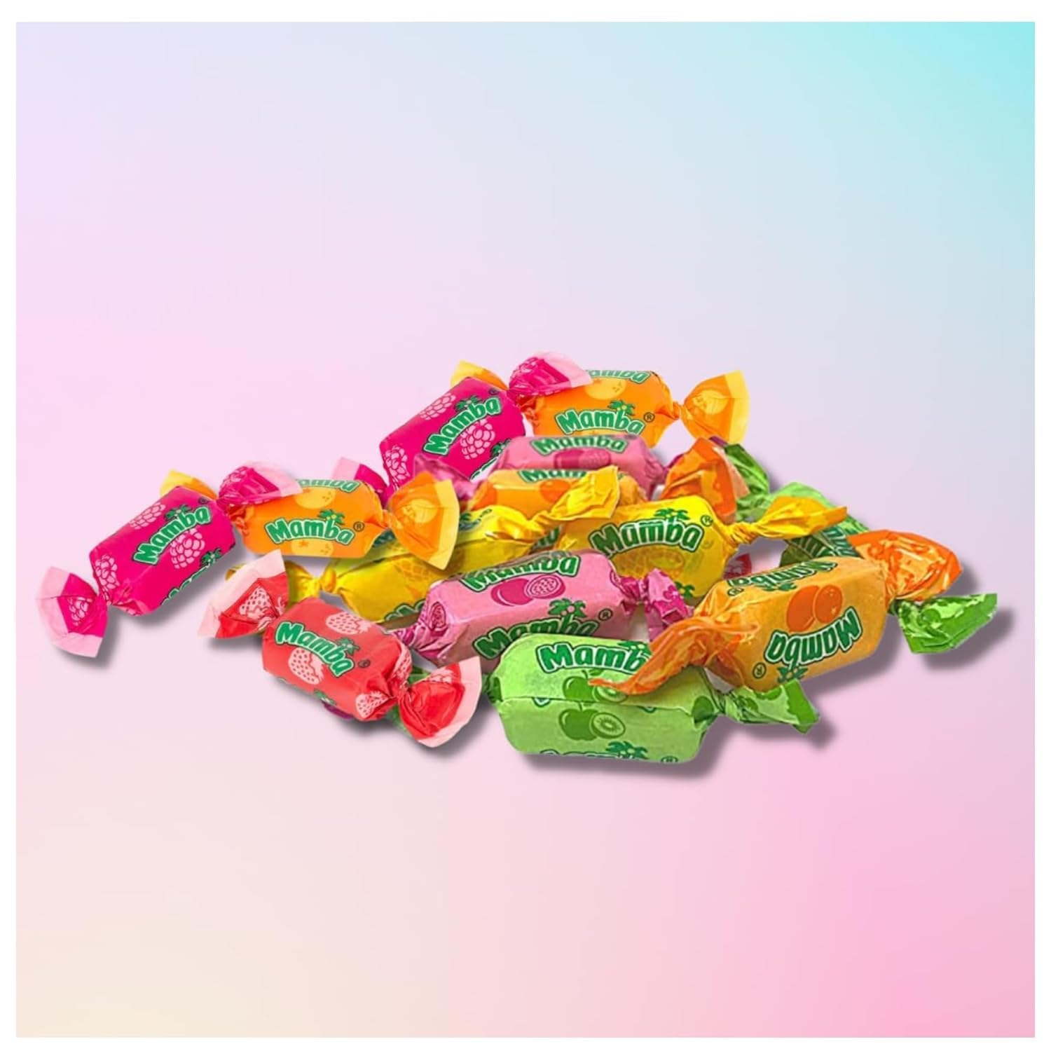 Individually wrapped candies in a tidy pack.