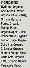 Mamma Chia Green Magic Squeeze chlorella infusion, nutrient-rich greens snack.