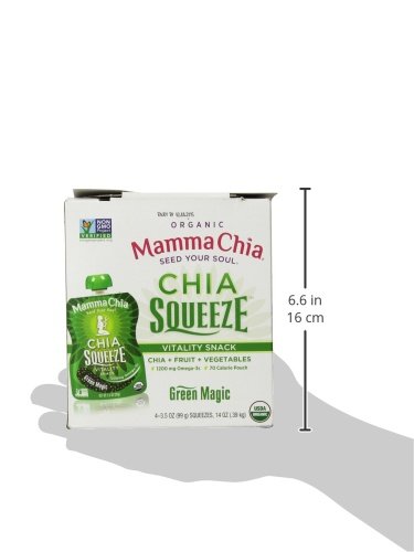 Mamma Chia Green Magic Squeeze Non-GMO and vegan ready-to-eat.