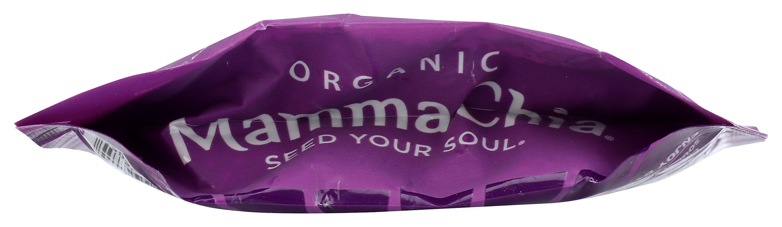 Mamma Chia nutrition facts label highlighting serving size and omega-3s.