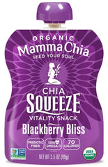 Mamma Chia Squeeze Blackberry Bliss pouch with antioxidant-rich flavor