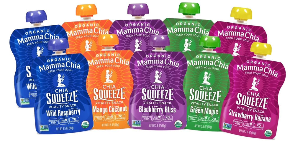 Mamma Chia Squeeze Wild Raspberry pouch on-the-go vitality