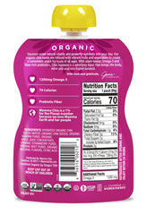 Mamma Chia Chia Squeeze strawberry banana packaging showcases organic ingredients for mindful snacking.