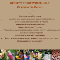 Mana Cacao cacao paste with natural oils, mood-boosting energy.