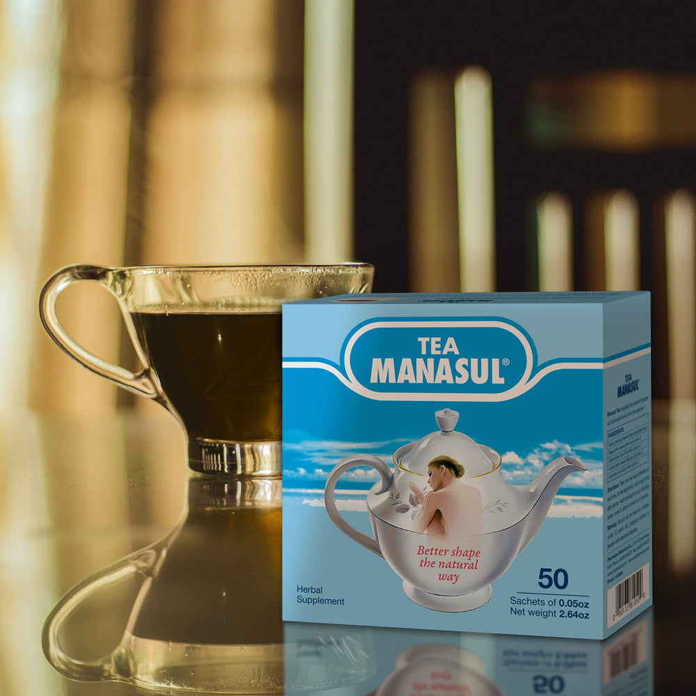 MANASUL Classic tea bags close-up showcasing organic blend.