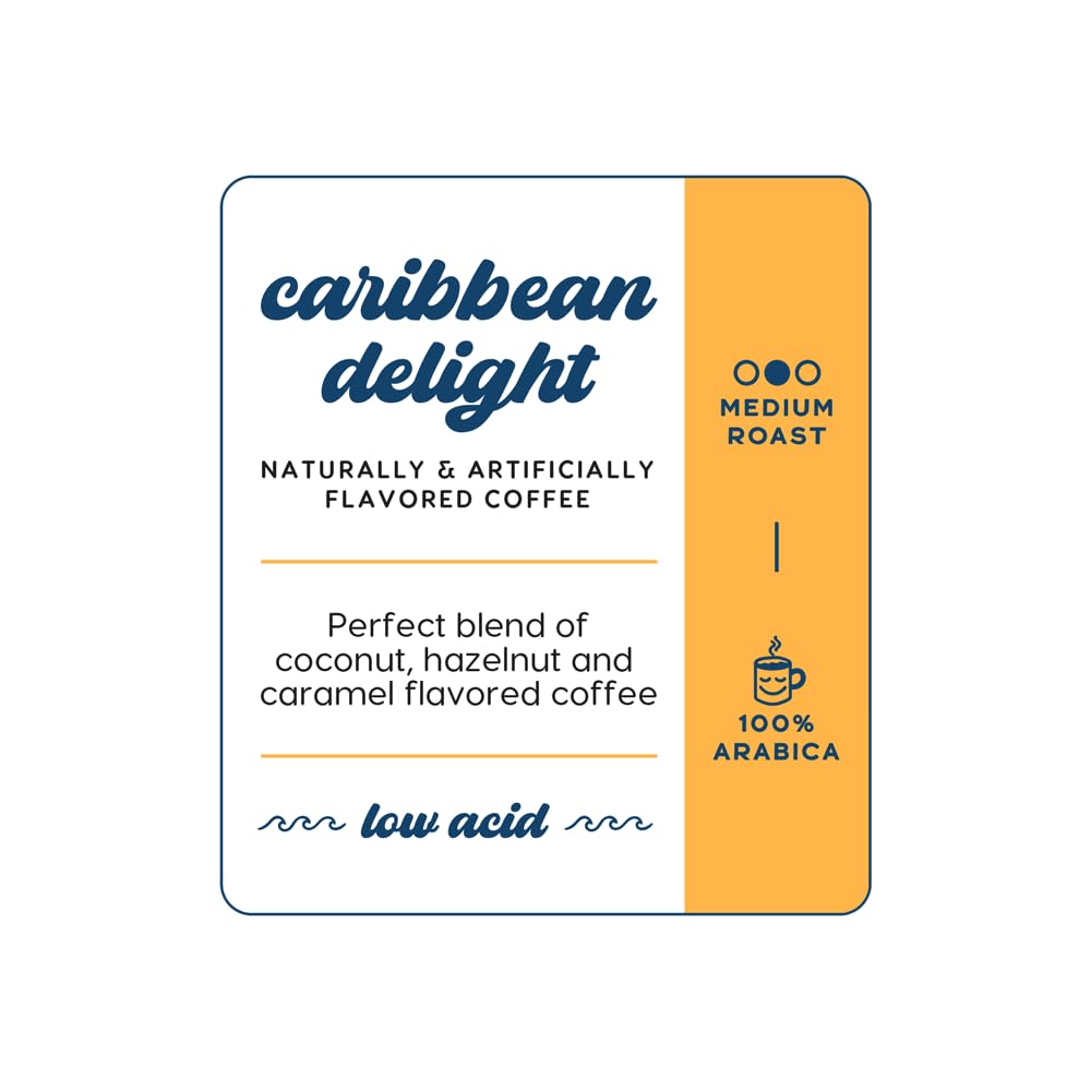 Caribbean Delight flavor notes close-up with hazelnut coconut caramel