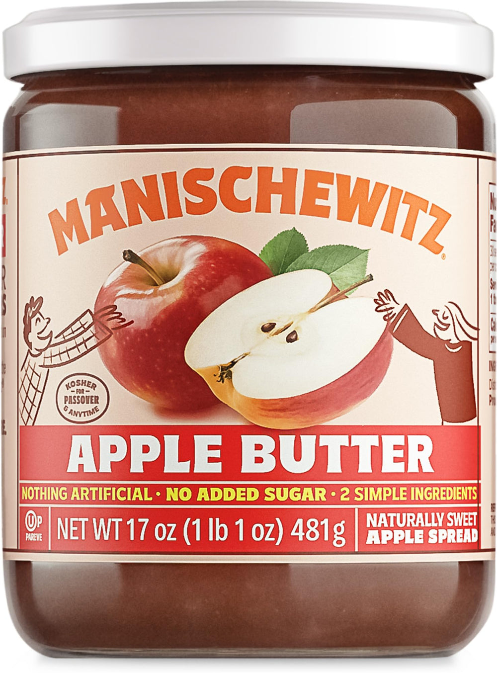 Manischewitz Apple Butter jar ready for toast and treats.