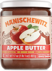Manischewitz Apple Butter jar ready for toast and treats.