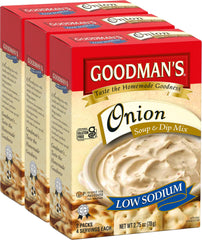 Manischewitz Goodman's Onion Soup & Dip Mix—onion flavor base, low-sodium and gluten-free for quick, versatile recipes