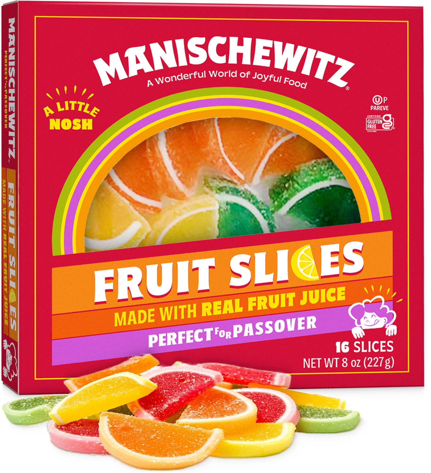 Manischewitz candied fruit slices gift box—8oz, ready for gifting and celebrations.