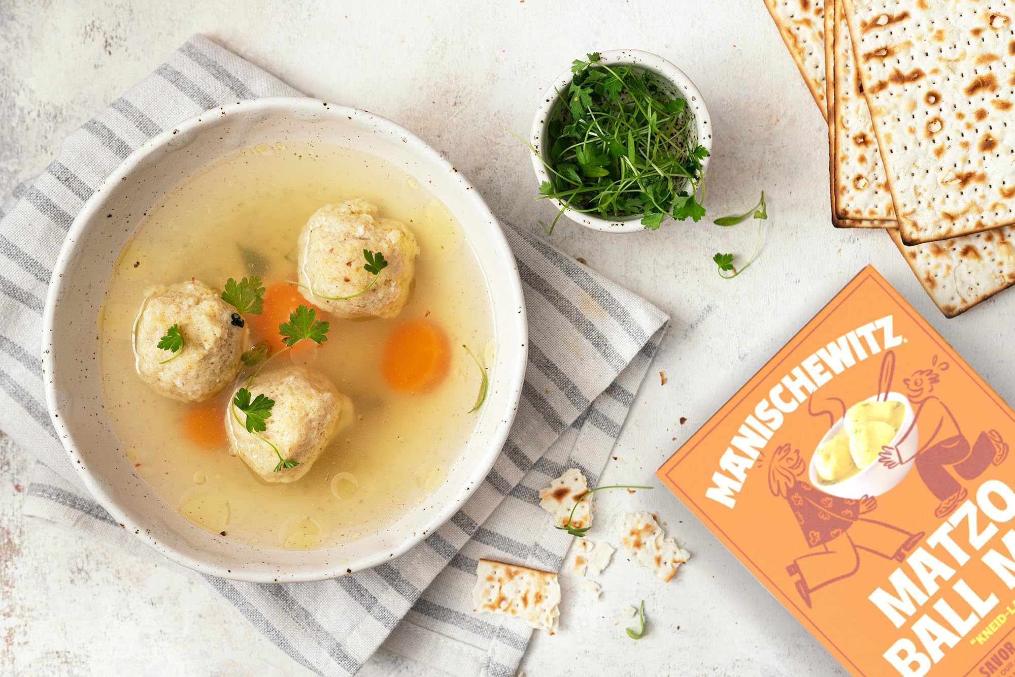 Manischewitz Matzo Ball Mix ingredients highlight traditional kneidel flavor and authenticity.
