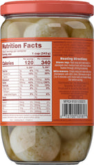 Manischewitz Matzo Ball Soup jar back highlights convenient serving and Passover quality
