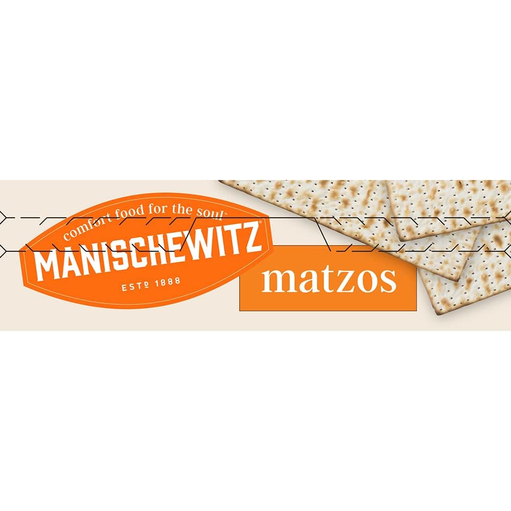 Pantry display of Manischewitz Matzo Unsalted ready for meals.