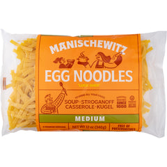 Manischewitz Medium Noodles cooking on the stove for easy simmering