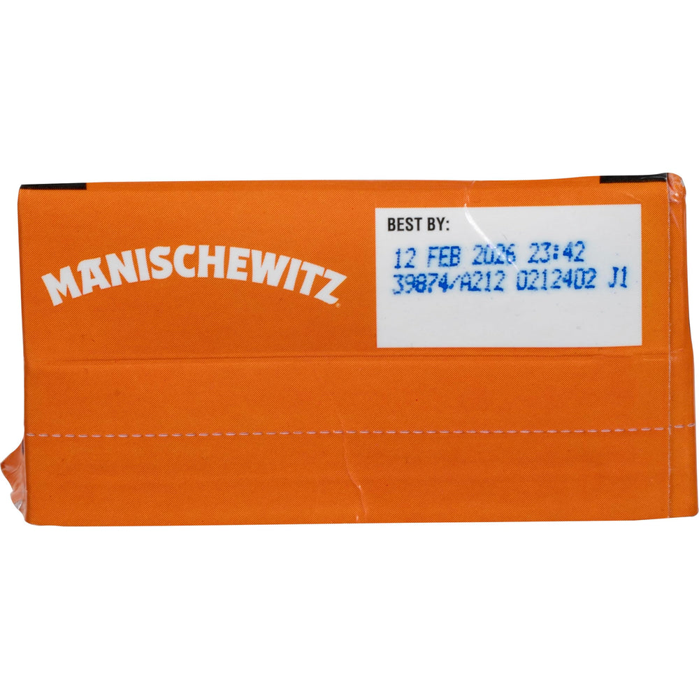 Packaging of Manischewitz reduced sodium chicken broth, mess-free and fresh.