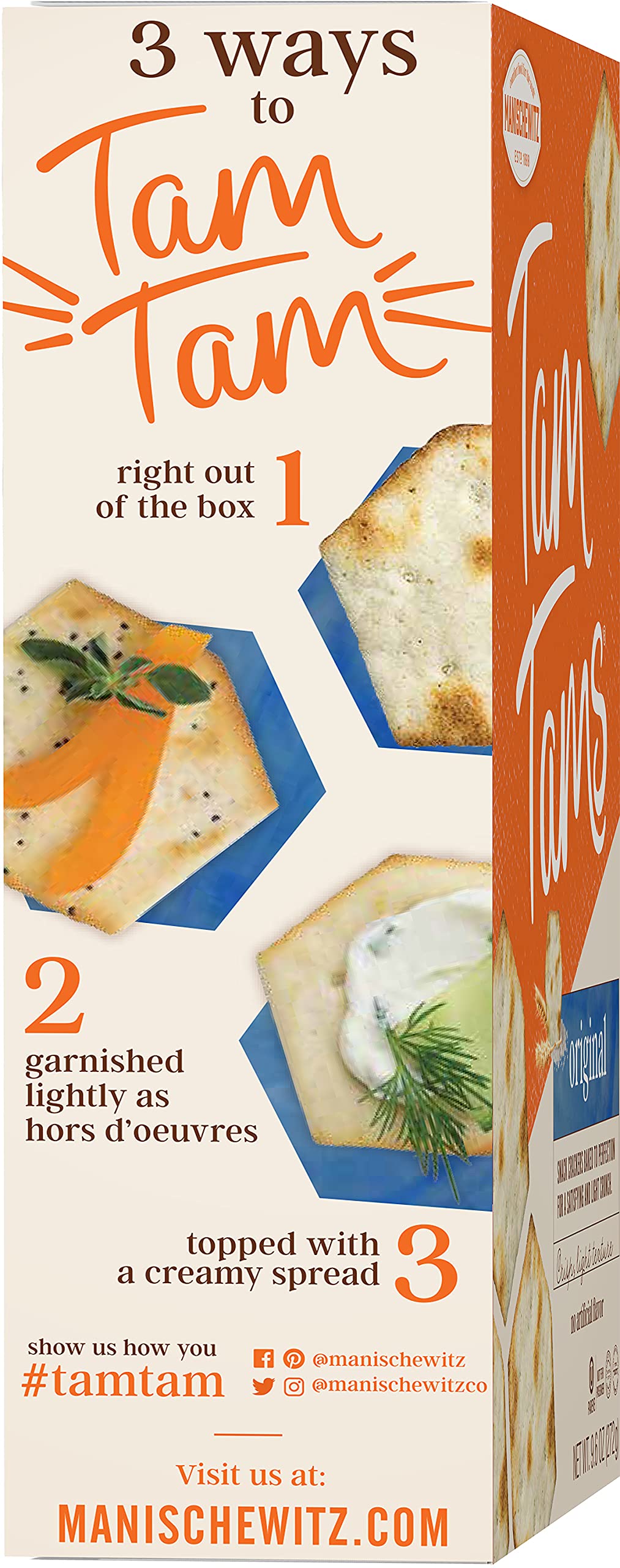 Tam Tam crackers served with cheese on a plate for entertaining.