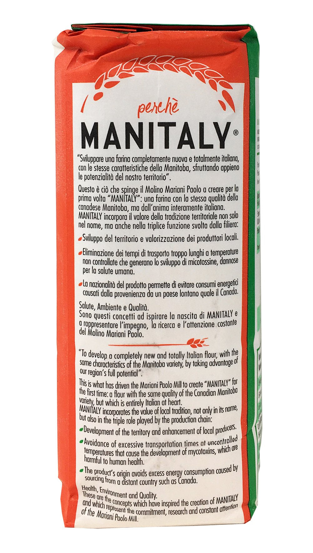 Manitaly wheat field illustrating Italian supply provenance