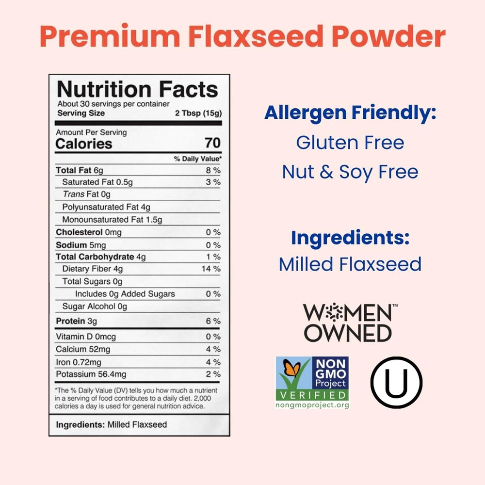 Manitoba Flax Premium Powder yogurt; adds protein and fiber without altering flavor.