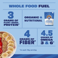 Manitoba Harvest Ground Flaxseed in a smoothie for texture and plant protein