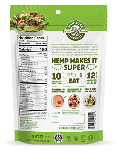 Manitoba Harvest hemp hearts in a bowl displaying nutty flavor