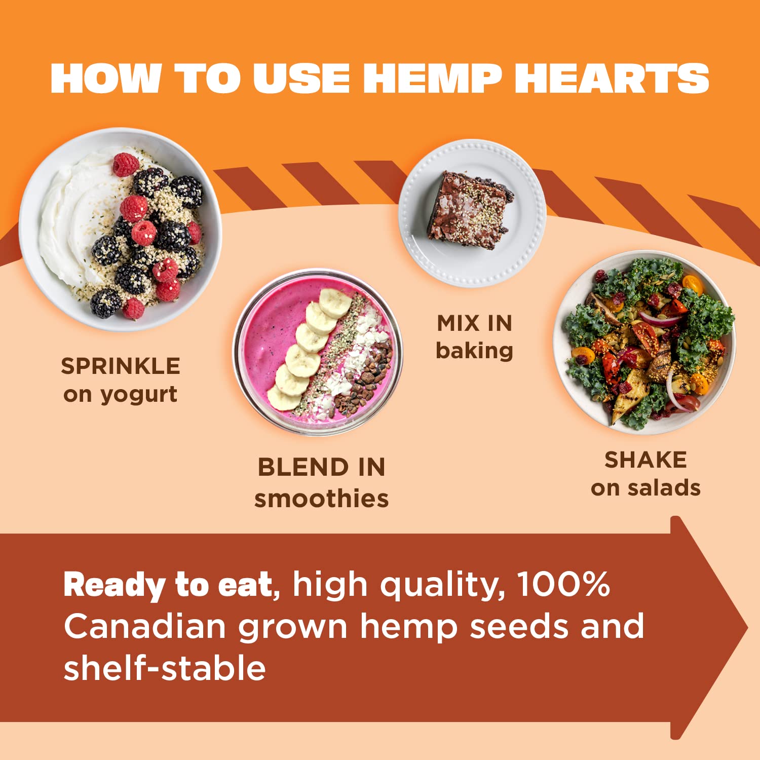Manitoba Harvest Hemp Hearts in yogurt bowl adds fiber and omega-rich crunch