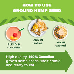 Manitoba Harvest hemp seeds sprinkled on yogurt for creamy texture and crunch.