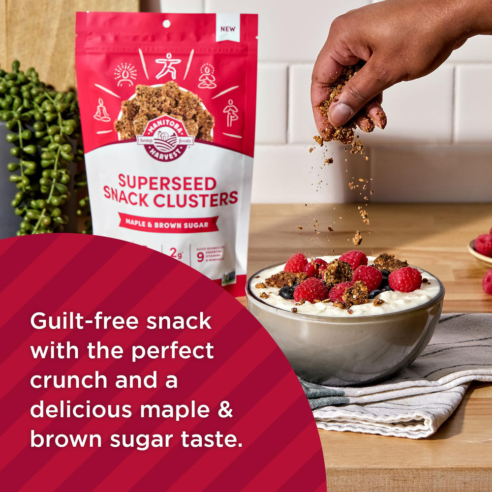 Manitoba Harvest Snack on-the-go pack demonstrates convenient breakfast or snack option