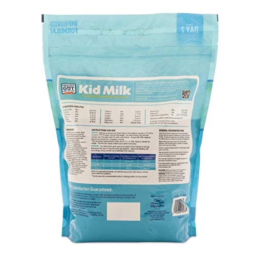 Manna Pro Goat Kid Milk Replacer dissolving in warm water for rapid prep.