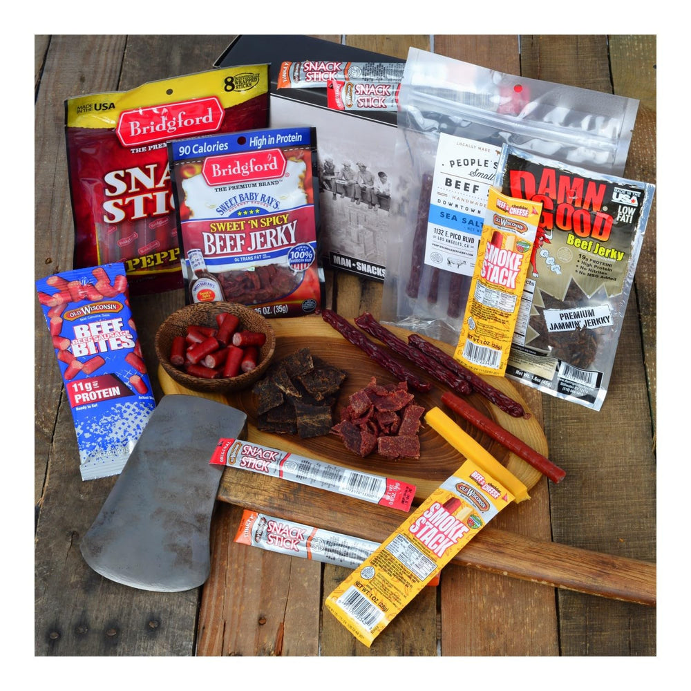 ManSnacks beef-sticks-variety-pack offers savory bites ideal for road trips.