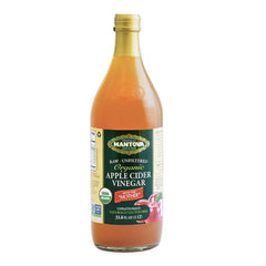 Mantova Apple Cider Vinegar bottle with mother, ideal for cooking and dressings.