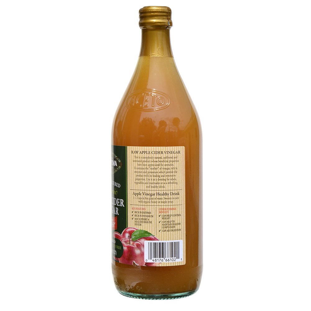 Mantova Apple Cider Vinegar label closeup showing organic origin and The Mother.