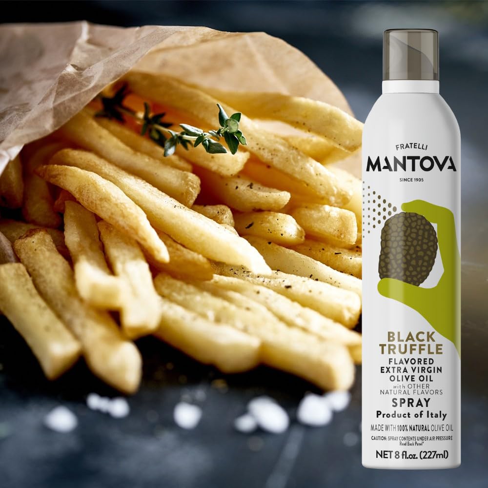 Mantova flavor range display featuring garlic and lemon sprays