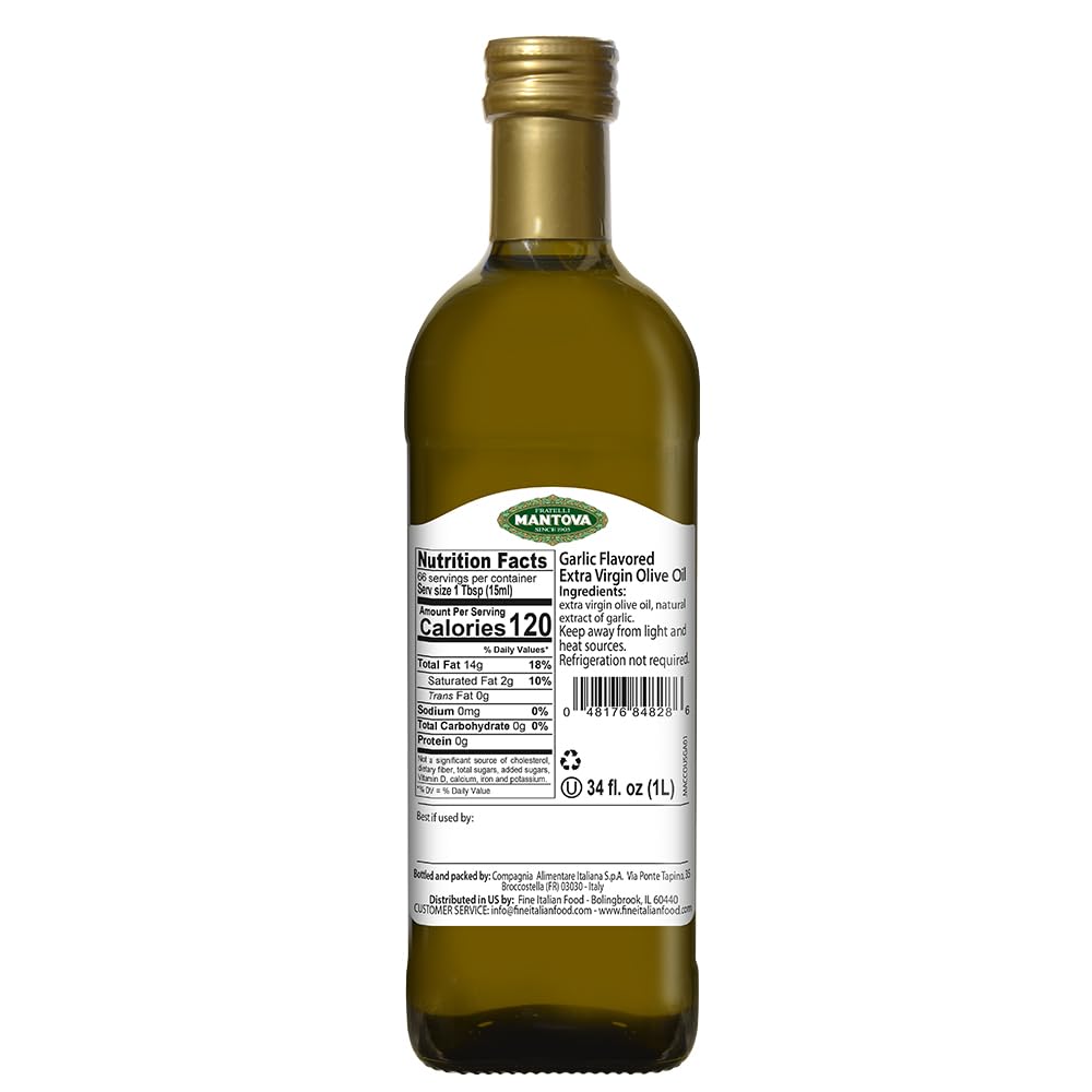 Mantova Garlic EVOO being poured for a smooth drizzle on dishes