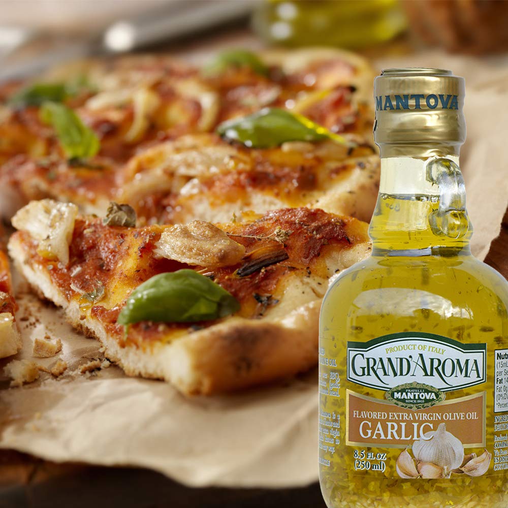 Mantova Garlic Grand'Aroma olive oil used to sauté fish for subtle garlic notes.