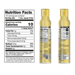 Mantova ghee oil spray ingredients card shows omega fats and vitamin E in a convenient format