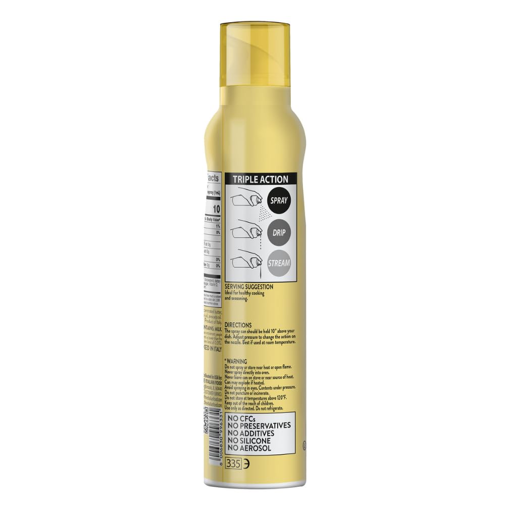 Mantova ghee oil spray label highlights ingredients and non-GMO goodness for daily meals