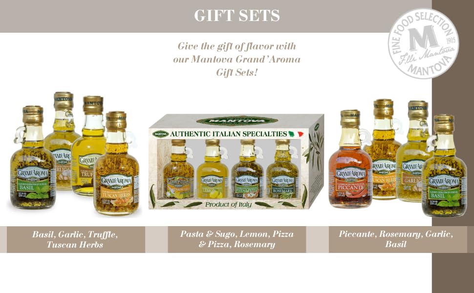 Mantova Grand’Aroma Basil oil bottle brightens tomatoes and breads