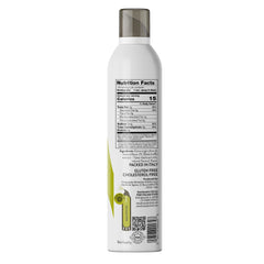 Mantova EVOO spray bottle label highlighting natural Italian quality