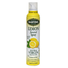 Mantova Lemon Olive Oil Spray bottle for precise seasoning.