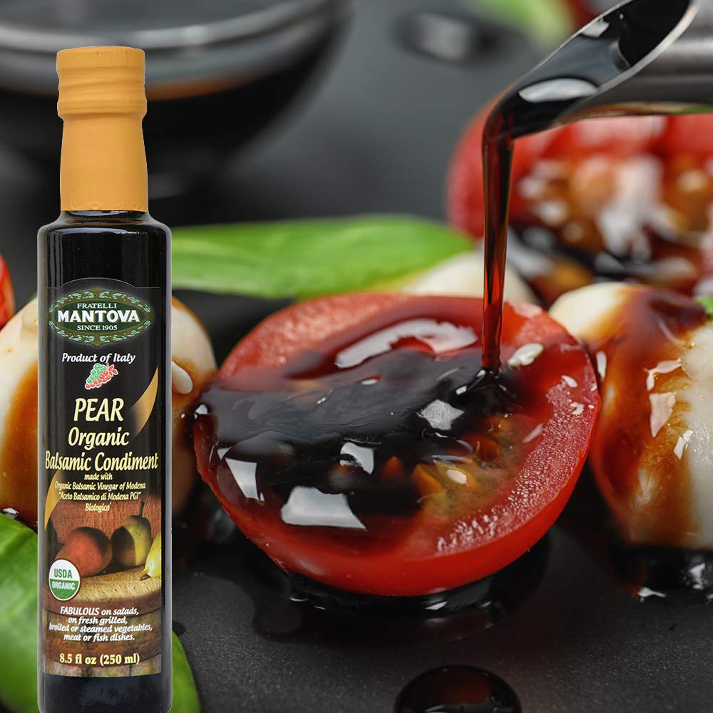 Mantova raspberry balsamic bottle pairs with desserts and cocktails