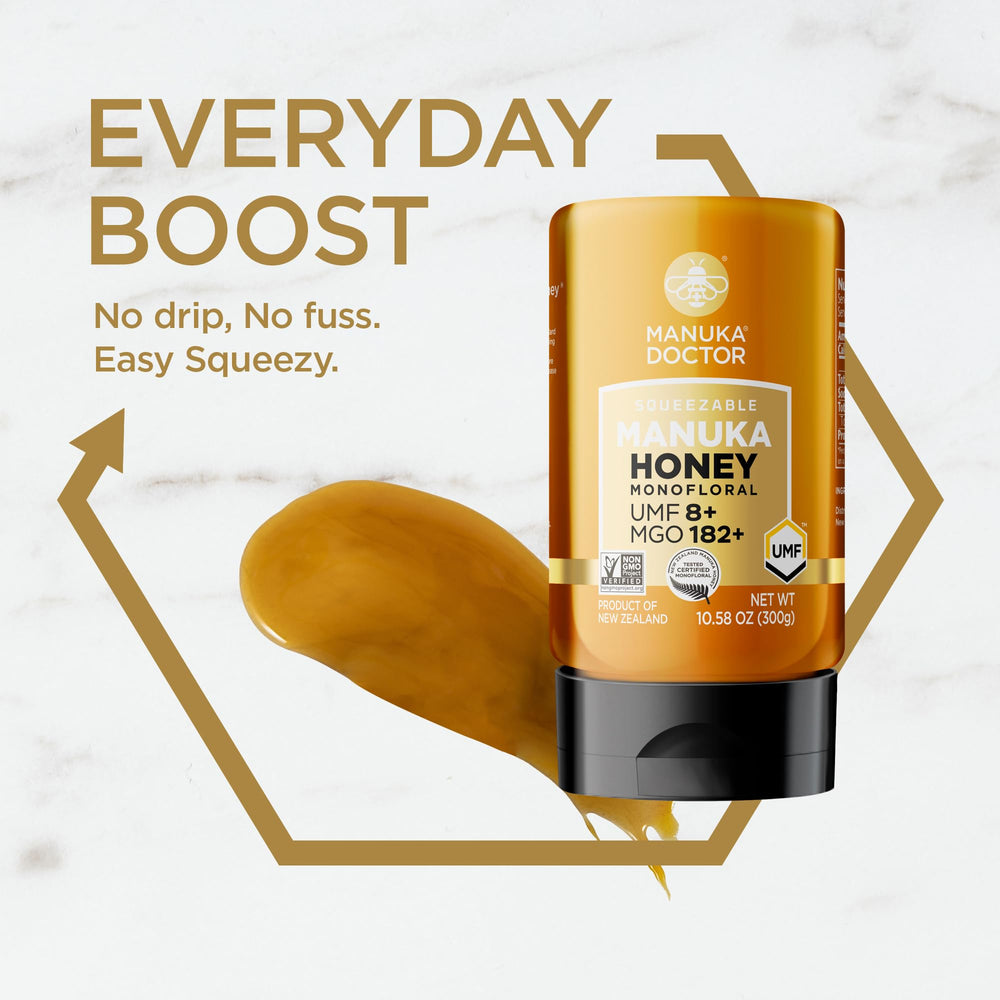 Manuka Doctor honey over muesli for a flavorful breakfast boost
