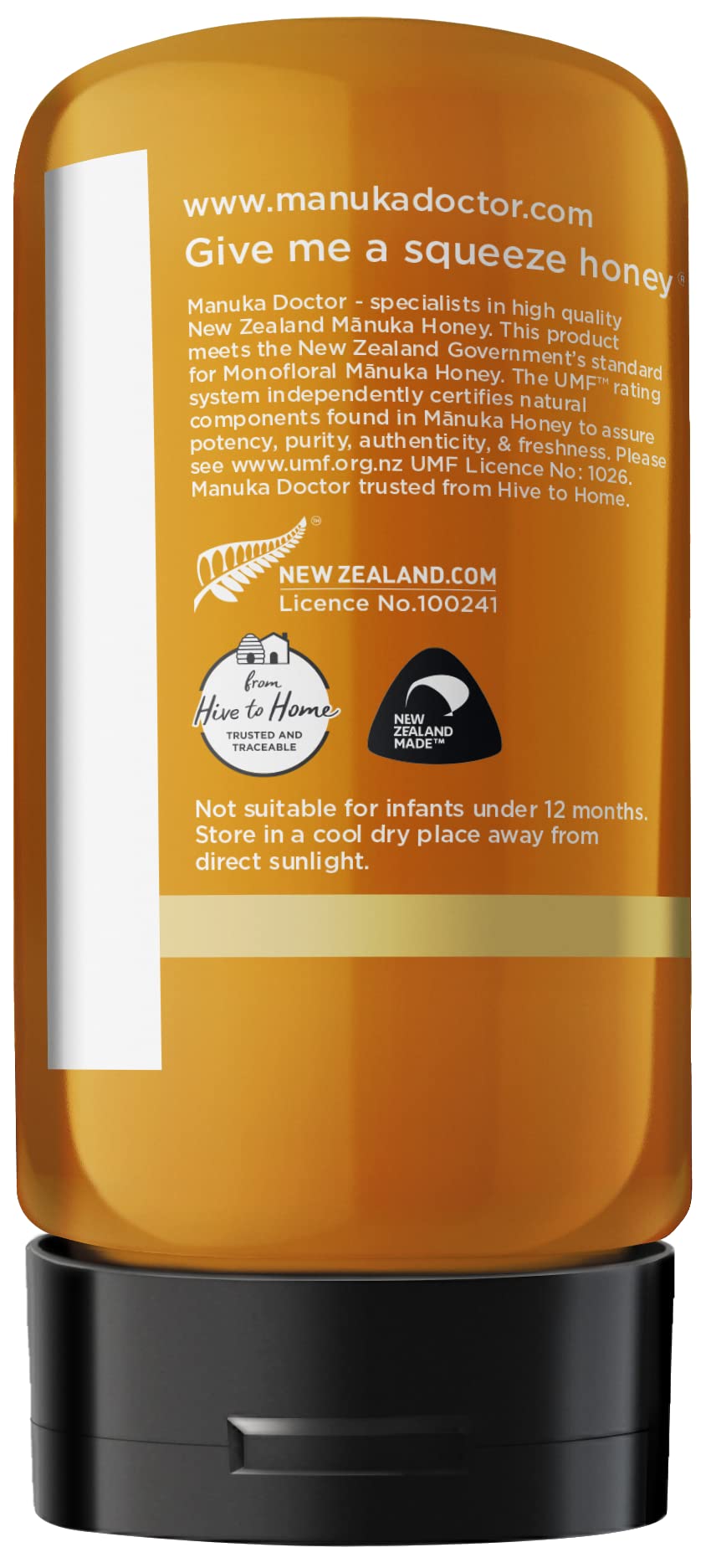 Manuka Doctor squeeze bottle pour for versatile kitchen use